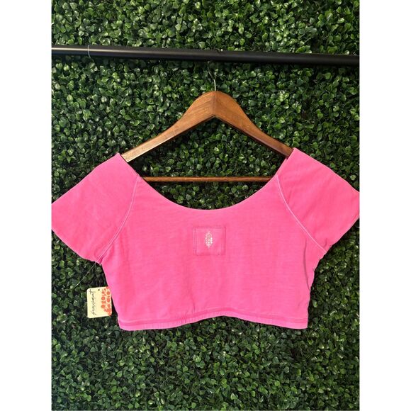 Free People Movement Magenta Minx Crop Top Sz Large NWT - Picture 3 of 4